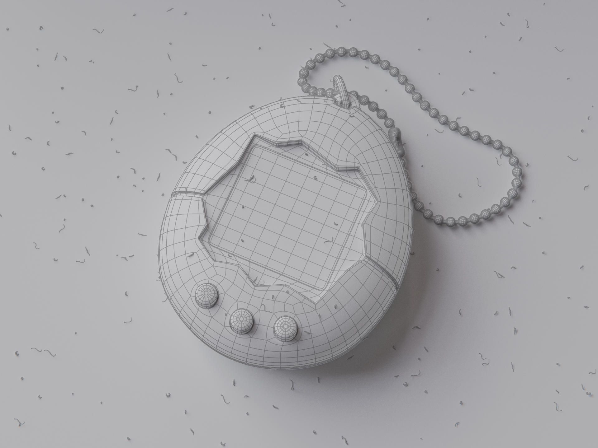 Wireframe of the Tamagotchi P1